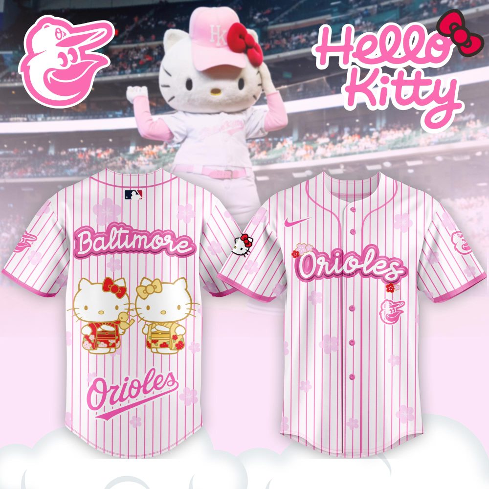 Gohipanda - Hello Kitty Baltimore Orioles Jersey - Cute & Stylish Baseball Fan Gear