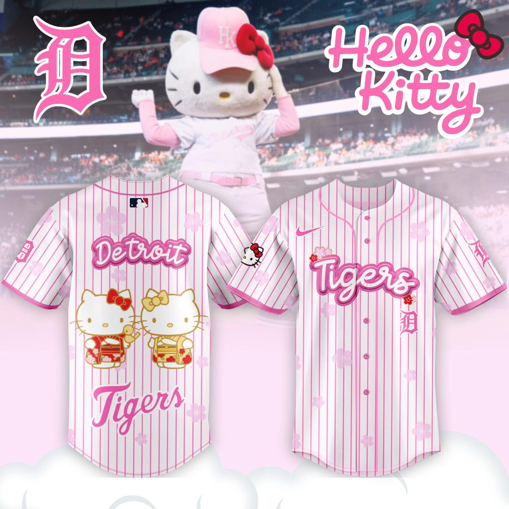 Gohipanda - Hello Kitty X Detroit Tigers Pink Jersey – Cute & Stylish Fan Gear!