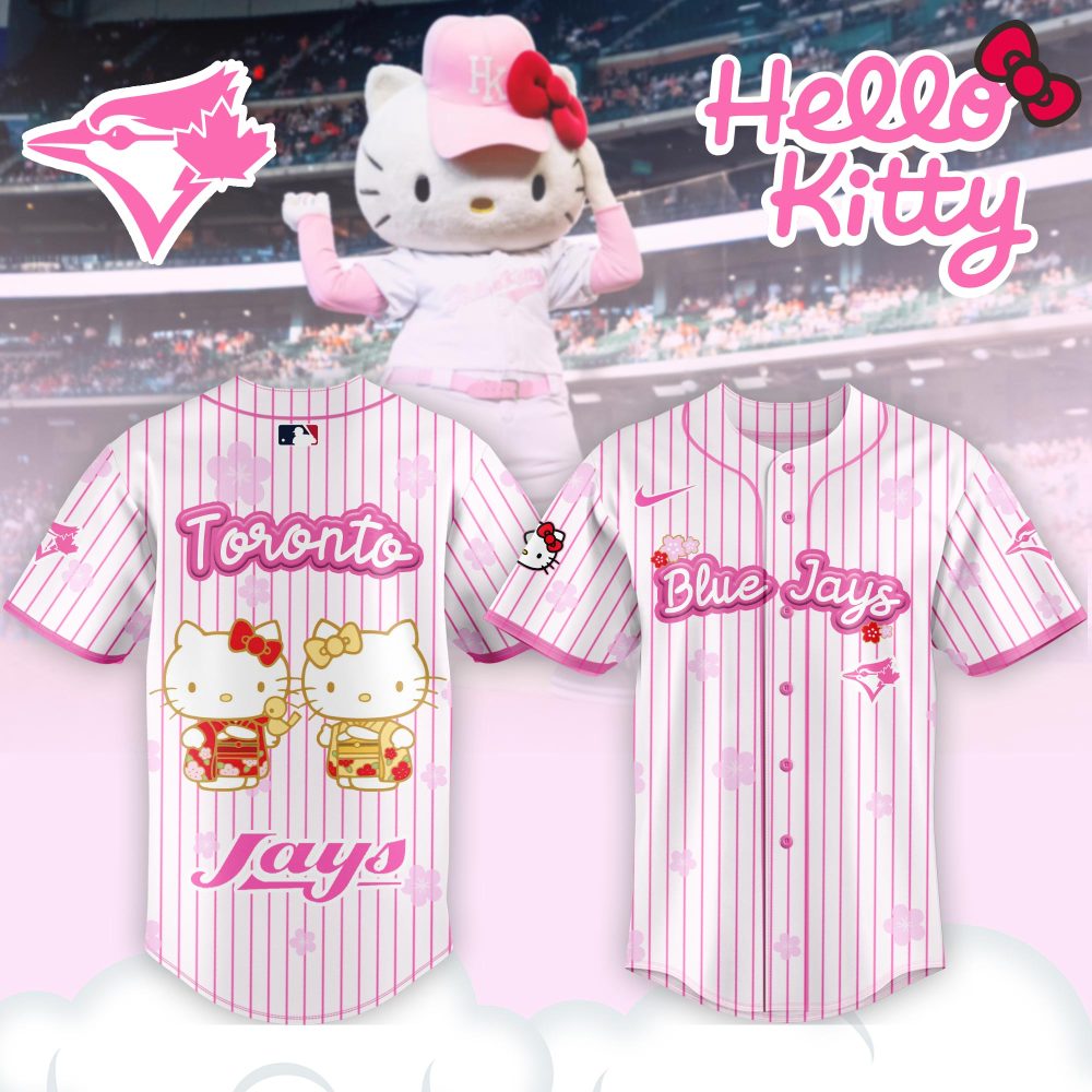 Gohipanda - Hello Kitty X Toronto Blue Jays Pink Baseball Jersey - Limited Edition Fan Gear