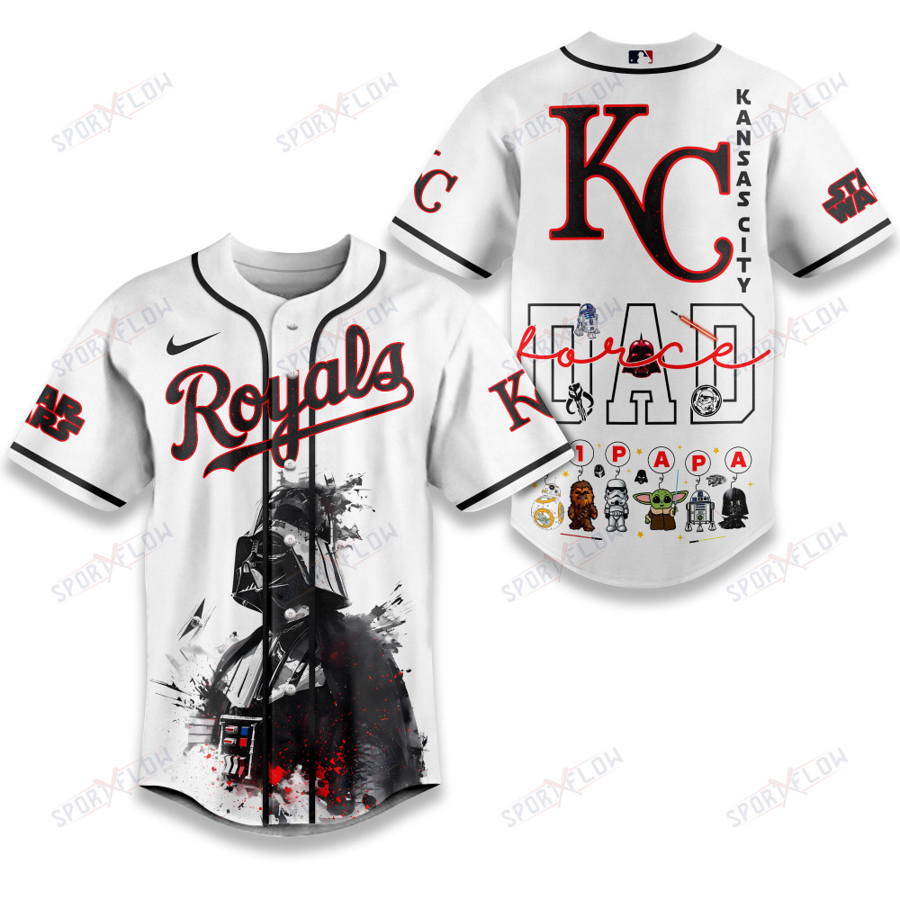 Gohipanda - Kansas City Royals X Star Wars The Force Dad Father'S Day Baseball Jersey