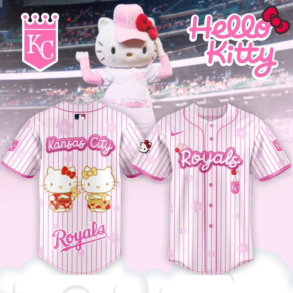 Gohipanda - Limited Edition Hello Kitty Kansas City Royals Jersey - Cute & Stylish Fan Gear!