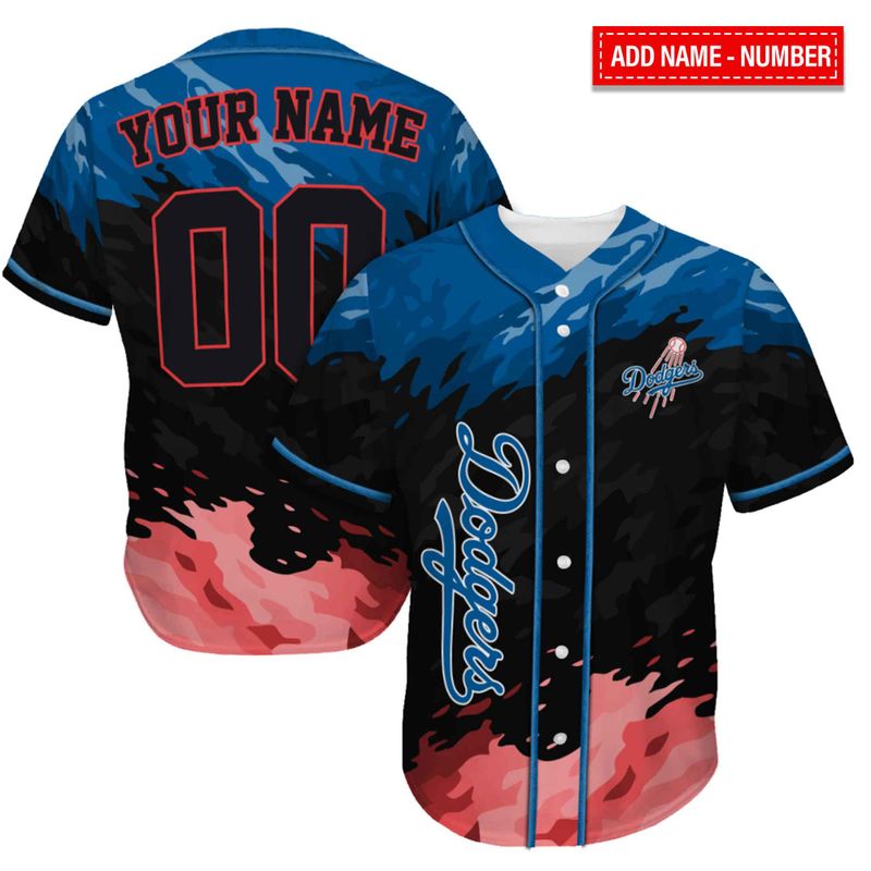 Gohipanda - Los Angeles Dodgers Sunset Camo Custom Baseball Jersey