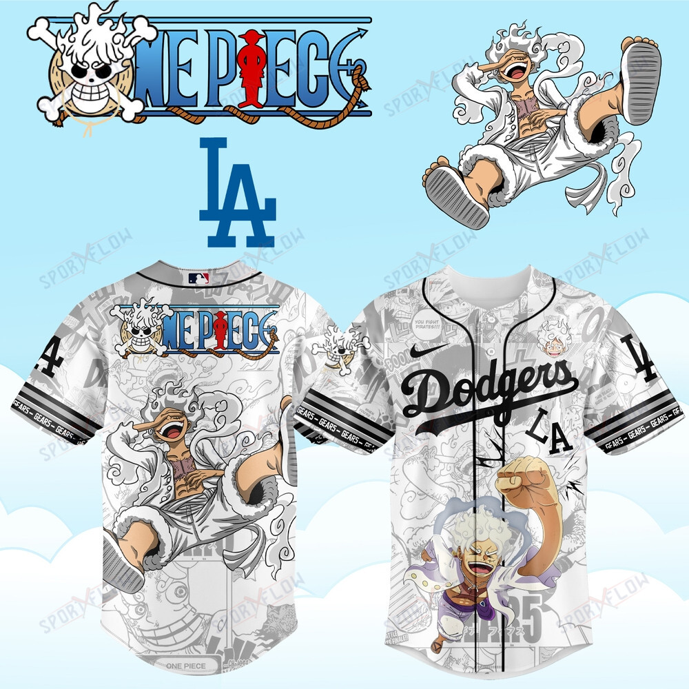 Gohipanda - Los Angeles Dodgers X One Piece Luffy The Ultimate Joy Boy Baseball Jersey