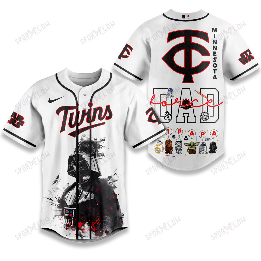 Gohipanda - Minnesota Twins X Star Wars The Force Dad Father'S Day Baseball Jersey