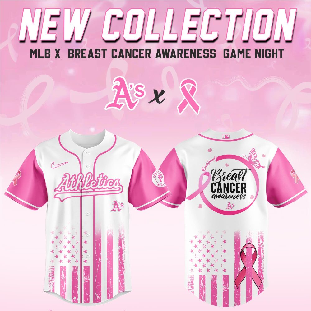 Gohipanda - Mlb Athletics Breast Cancer Awareness Jersey - Limited Edition Pink Game Night Gear