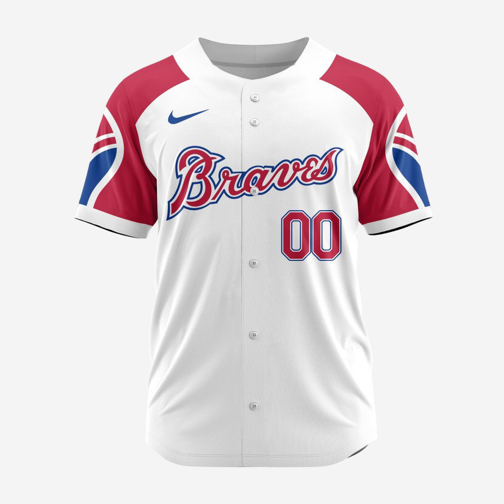Gohipanda - Mlb Atlanta Braves Personalized Reverse Retro Concept Design Baseball Jersey