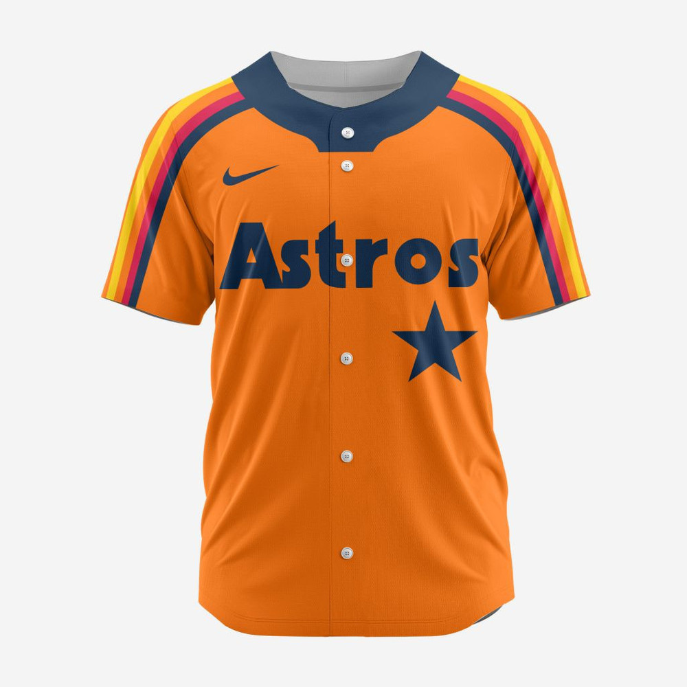 Gohipanda - Mlb Houston Astros Personalized Reverse Retro Concept Design Baseball Jersey
