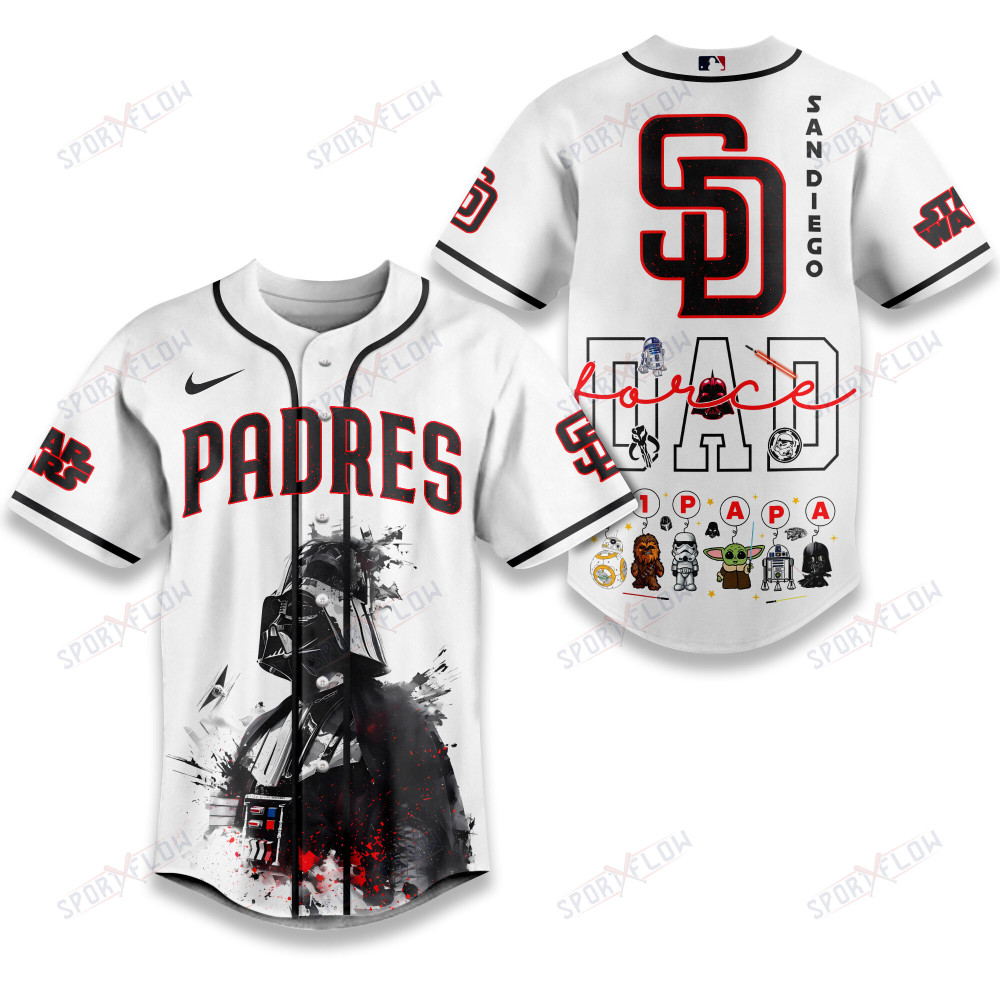 Gohipanda - San Diego Padres X Star Wars The Force Dad Father'S Day Baseball Jersey