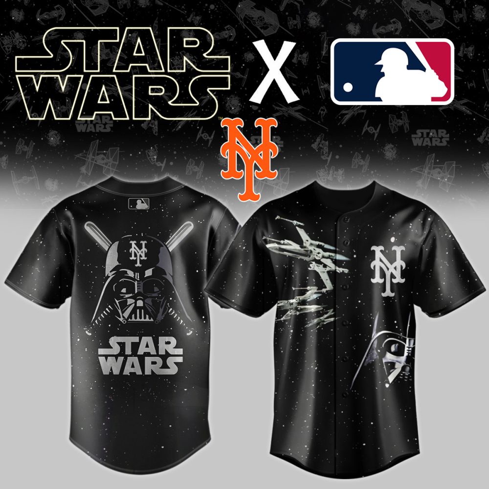 Gohipanda - Star Wars X Mlb New York Mets Jersey - Limited Edition Darth Vader Design