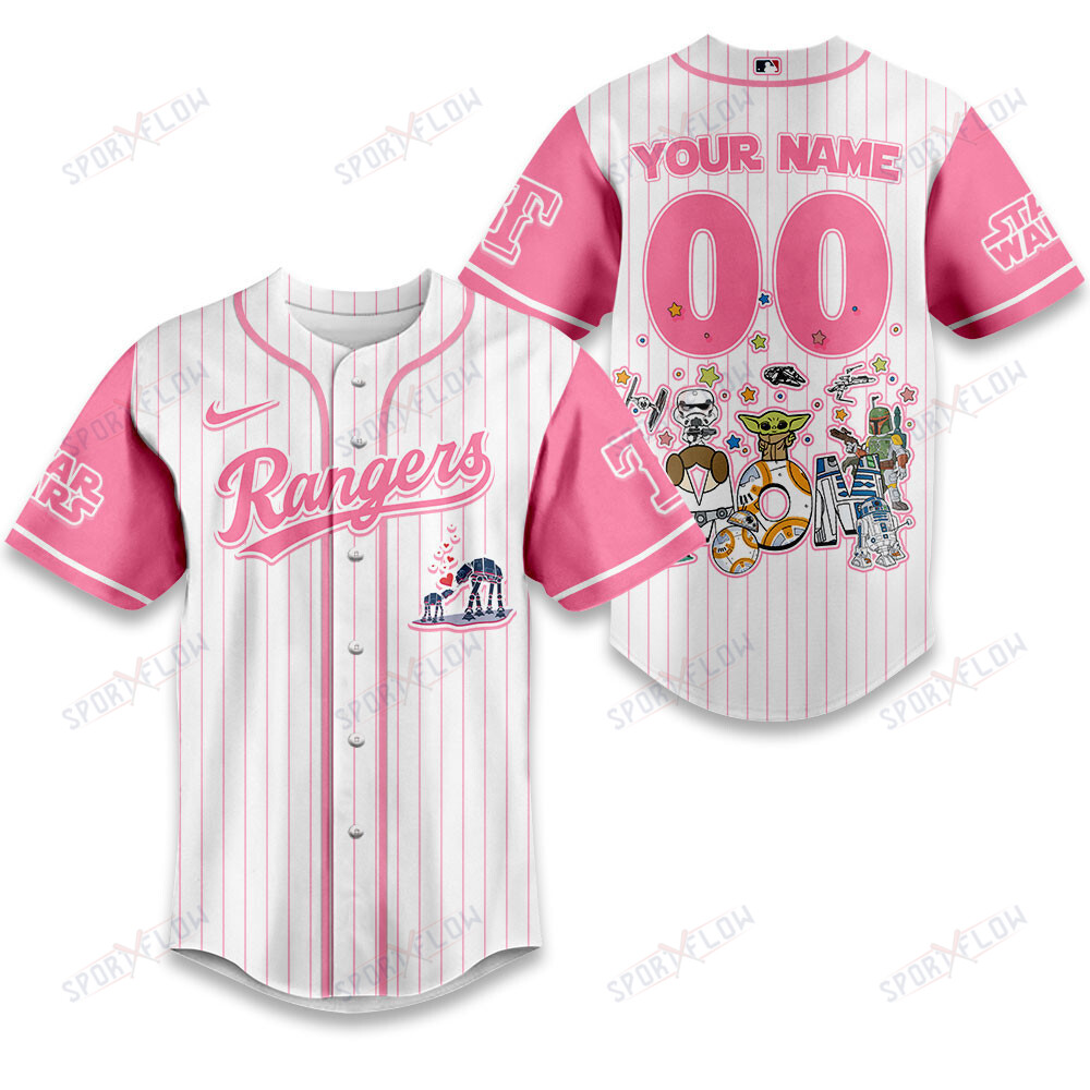 Gohipanda - Texas Rangers X Star Wars Galaxy'S Best Mom Custom Baseball Jersey