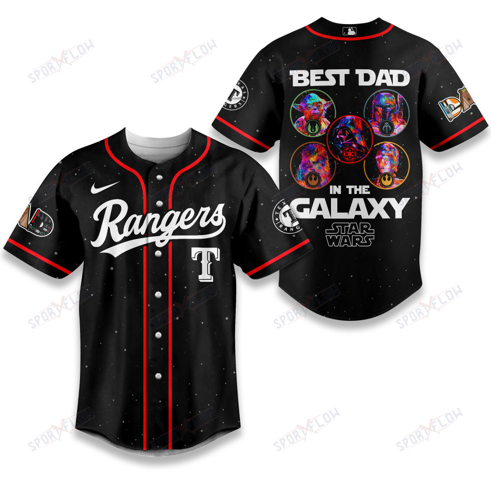 Gohipanda - Texas Rangers X Star Wars The Chosen Dad Father'S Day Baseball Jersey