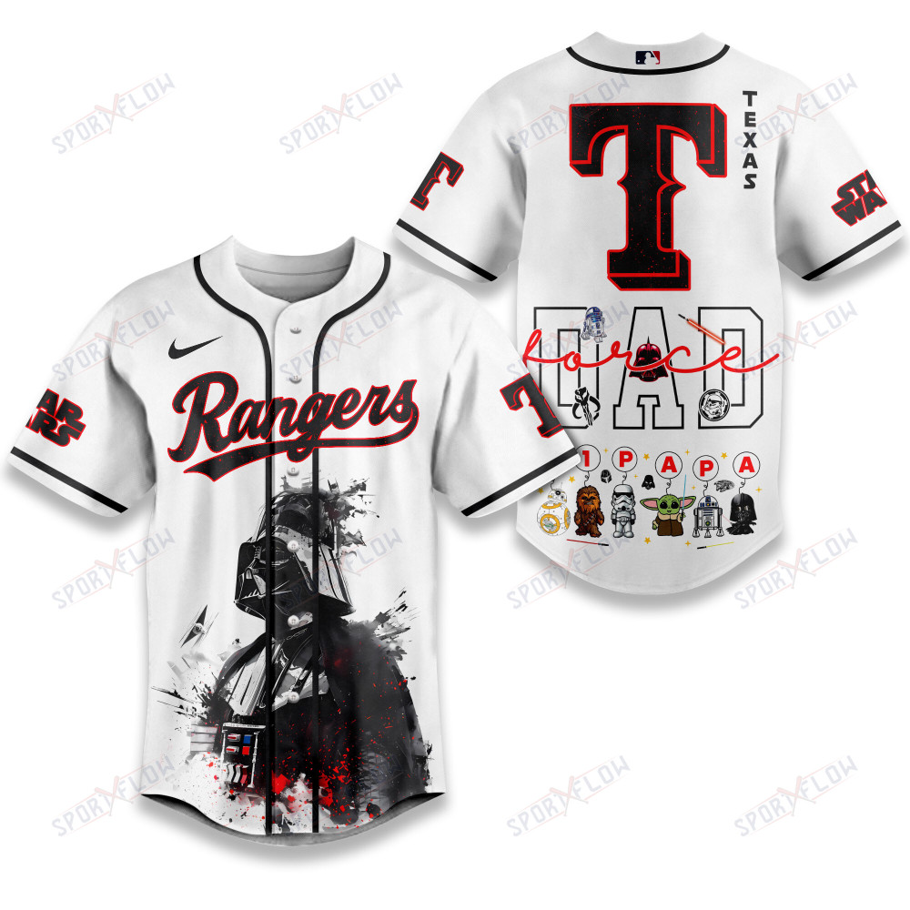 Gohipanda - Texas Rangers X Star Wars The Force Dad Father'S Day Baseball Jersey