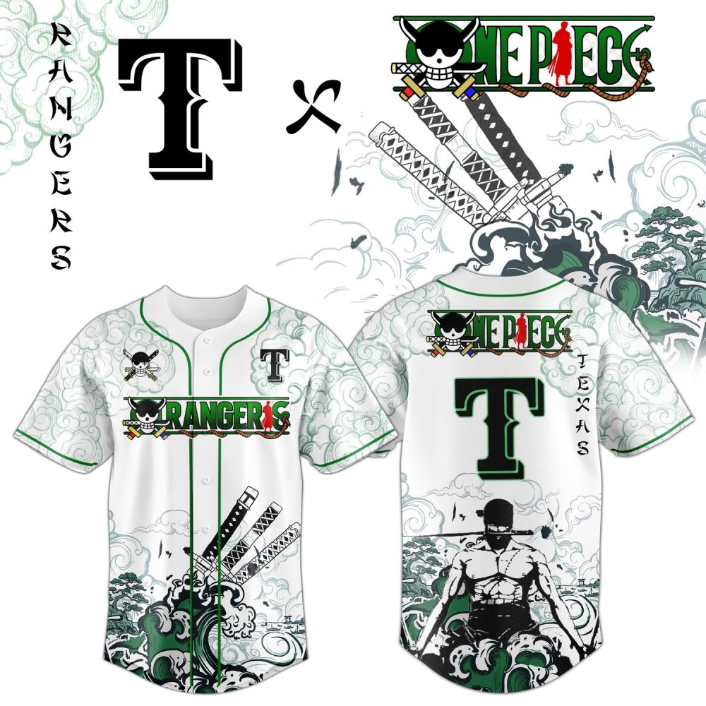 Gohipanda - Texas Rangers X Zoro Ronin Emerald Wave Limited Edition Jersey