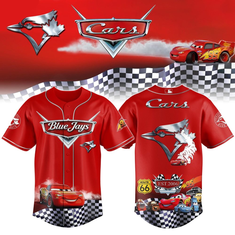 Gohipanda - Toronto Blue Jays Cars 20Th Anniversary Inspired Limited Edition Baseball Jersey