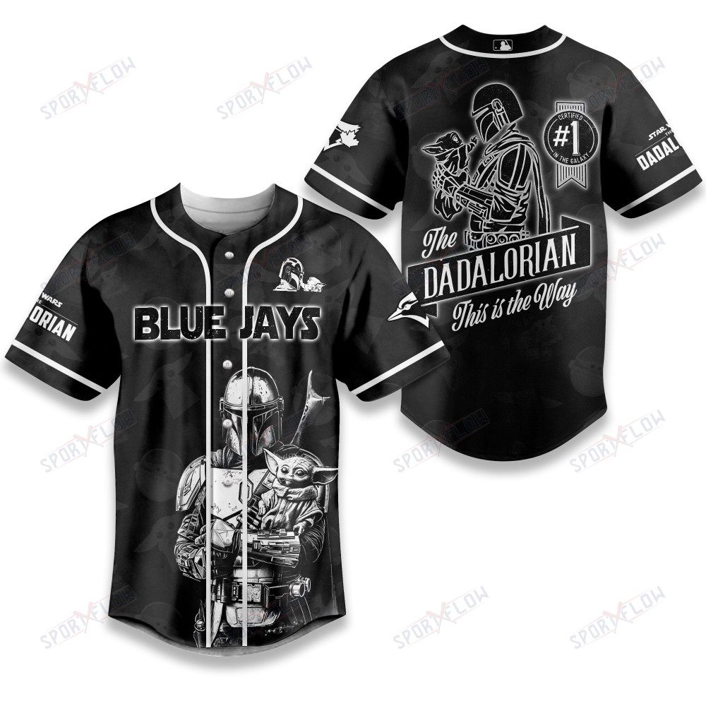 Gohipanda - Toronto Blue Jays X Star Wars The Dadalorian Best Dad Baseball Jersey