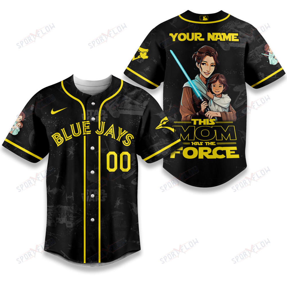 Gohipanda - Toronto Blue Jays X Star Wars This Mom Has The Force Baseball Jersey