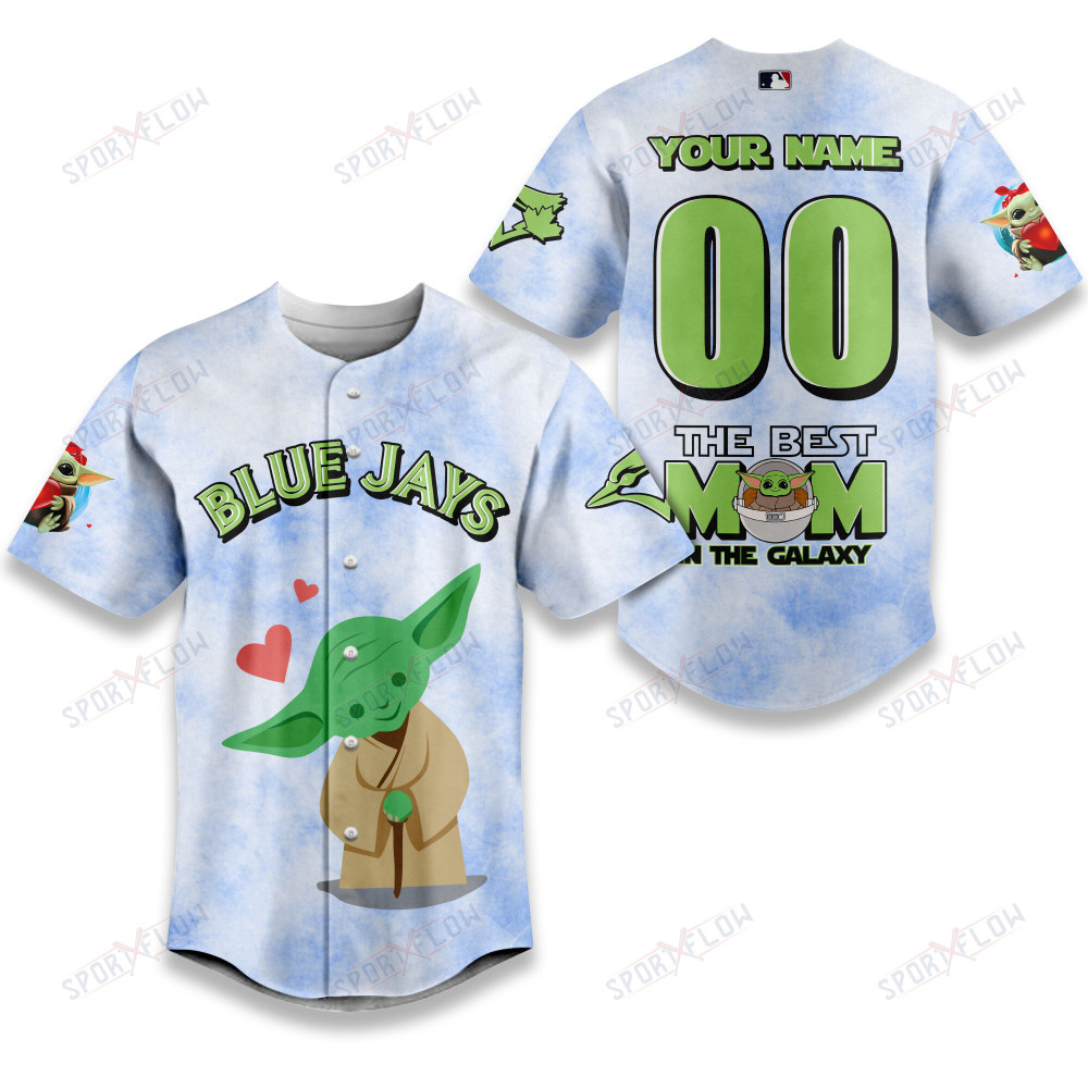 Gohipanda - Toronto Blue Jays X Star Wars Yoda Best Mom Custom Baseball Jersey
