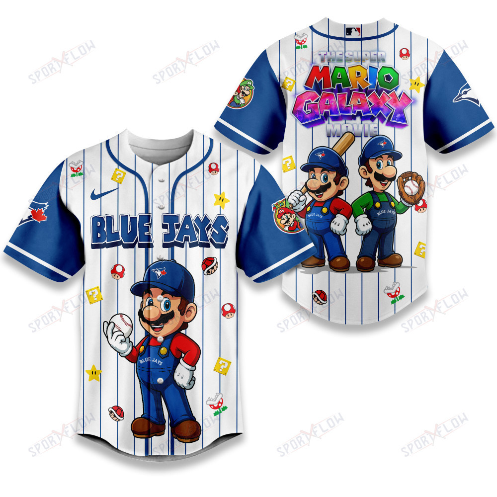 Gohipanda - Toronto Blue Jays X Super Mario Galaxy Movie Edition Baseball Jersey