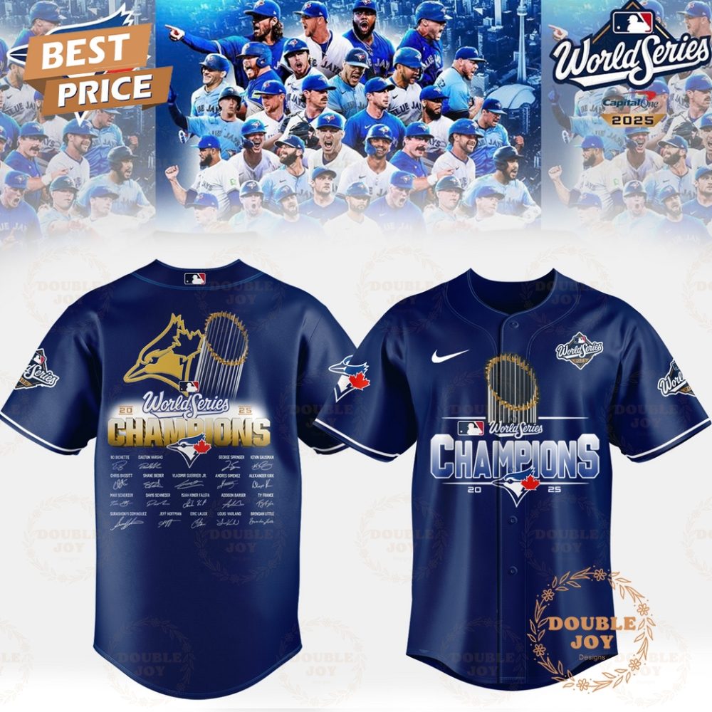 Gohipanda - Toronto Blue Jays X World Series 2025 Champions By Capital One Baseball Jersey