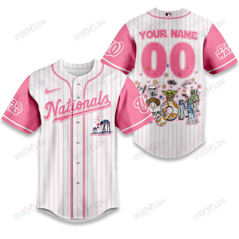 Gohipanda - Washington Nationals X Star Wars Galaxy'S Best Mom Custom Baseball Jersey