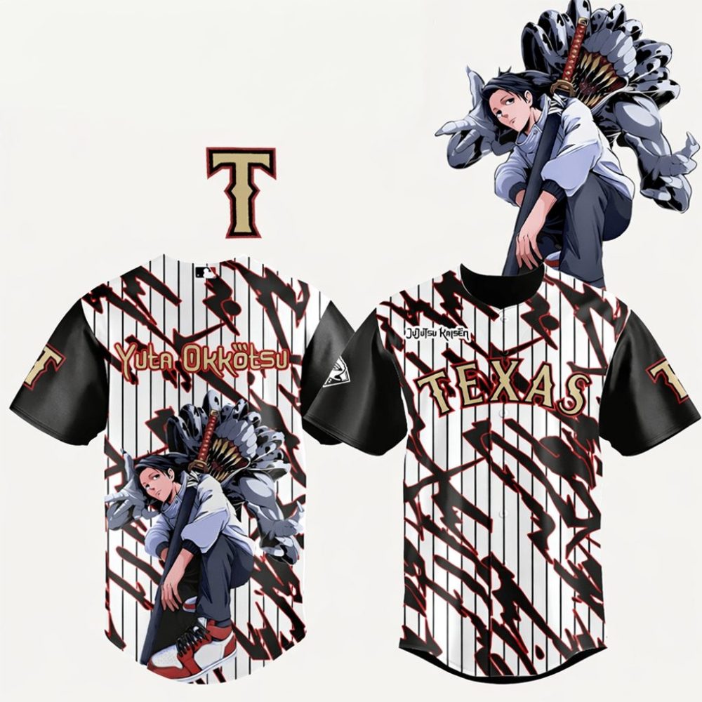 Gohipanda - Yuta Okkotsu Texas Rangers Jujutsu Kaisen 2026 Jersey Rangers Merch Gifts For Fan