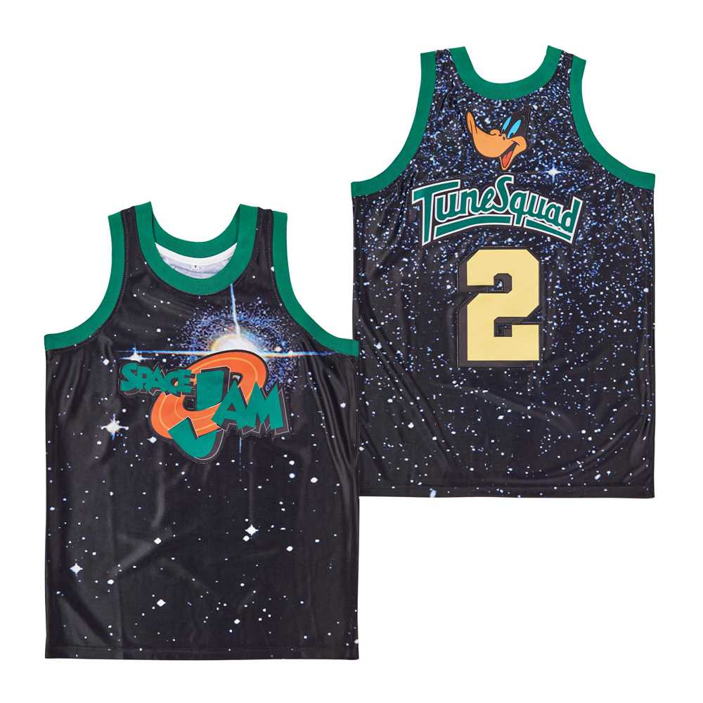 #2 Tune Squad Space Jam Galaxy Pattern Swingman Jersey - Black Multicolor - Gohipanda