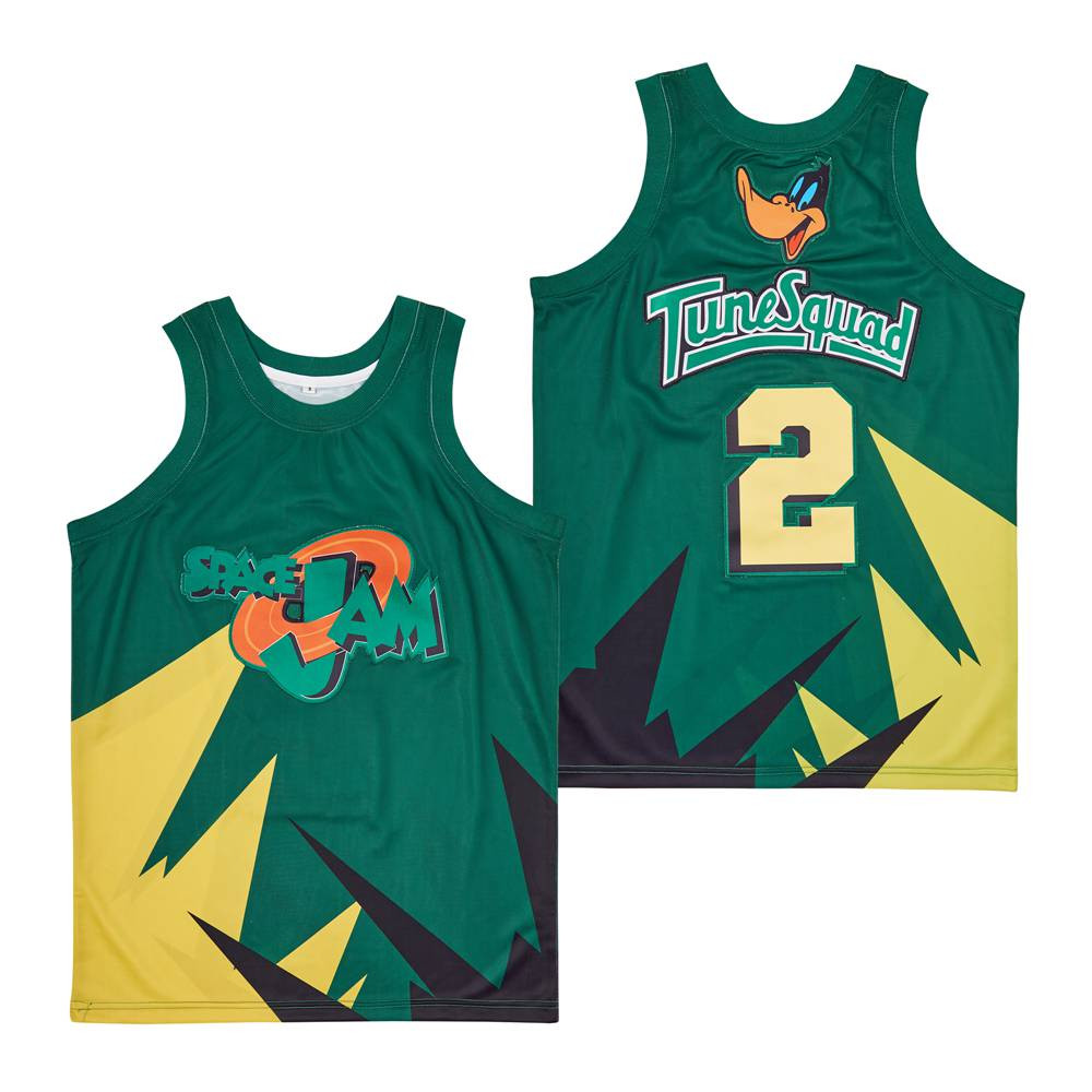 #2 Tune Squad Space Jam Swingman Jersey - Green Multicolor Unisex Adult - Gohipanda