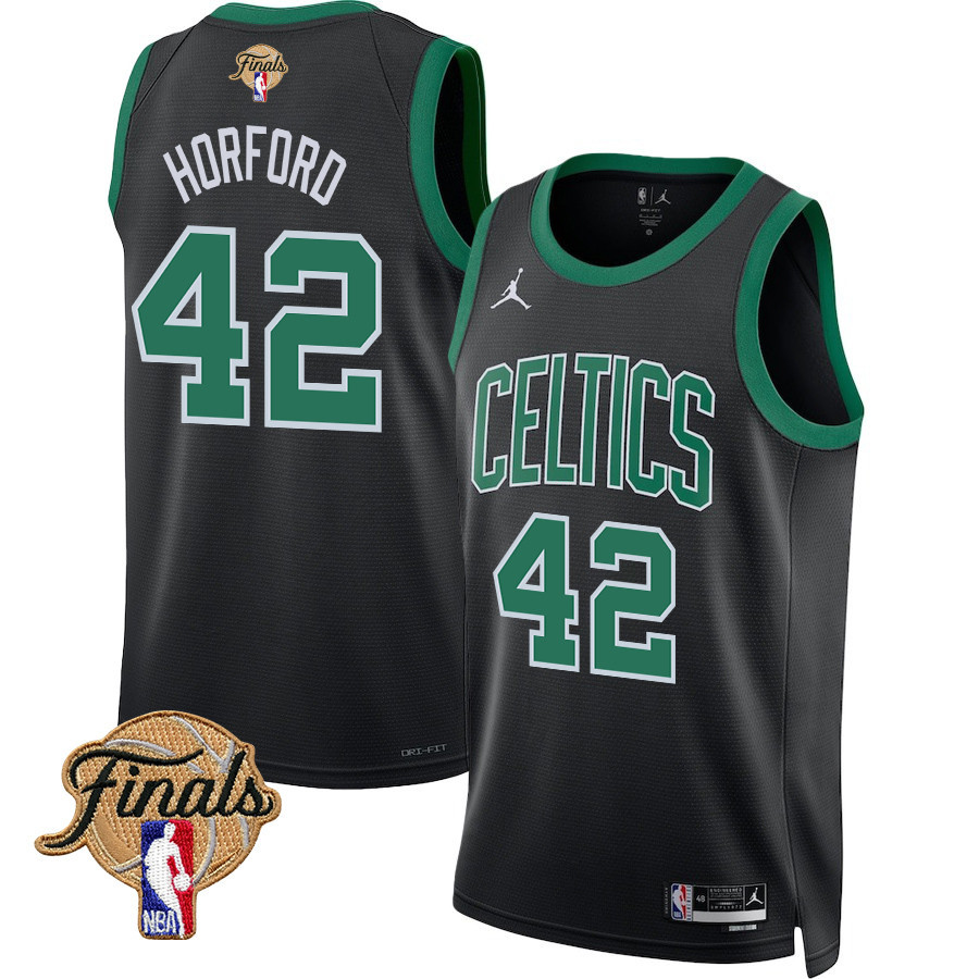 Al Horford 42 Boston Celtics 2024 Finals Patch Swingman Jersey Statement Edition Black - Gohipanda