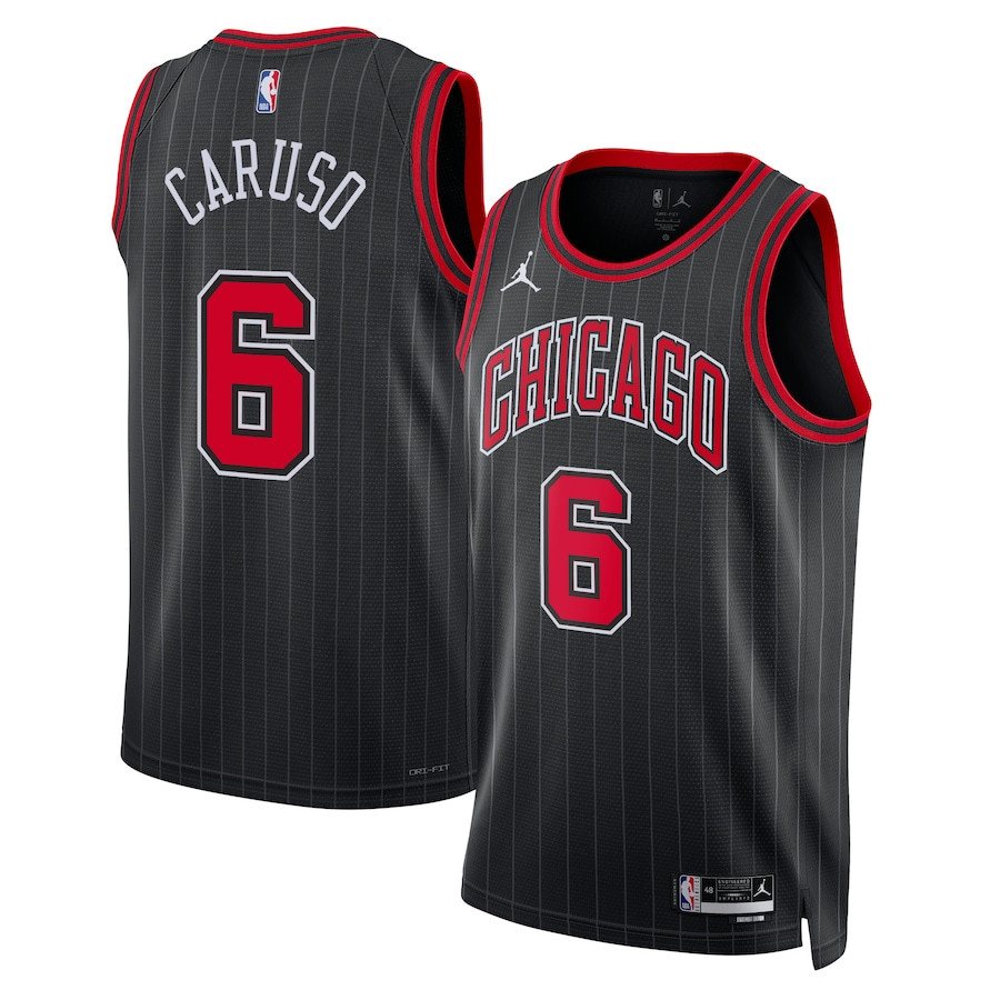 Alex Caruso 6 Chicago Bulls Unisex Swingman Jersey Statement Edition Black - Gohipanda