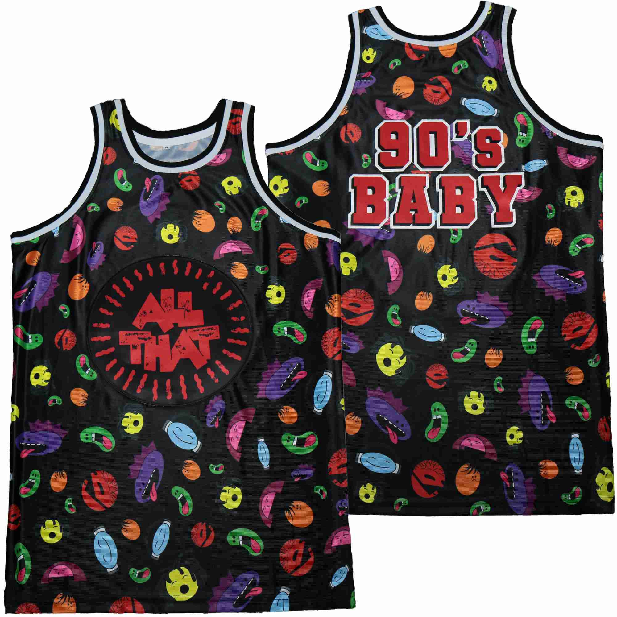 All That 90's Baby TV Show Swingman Jersey Black Unisex Multicolor Sizes - Gohipanda
