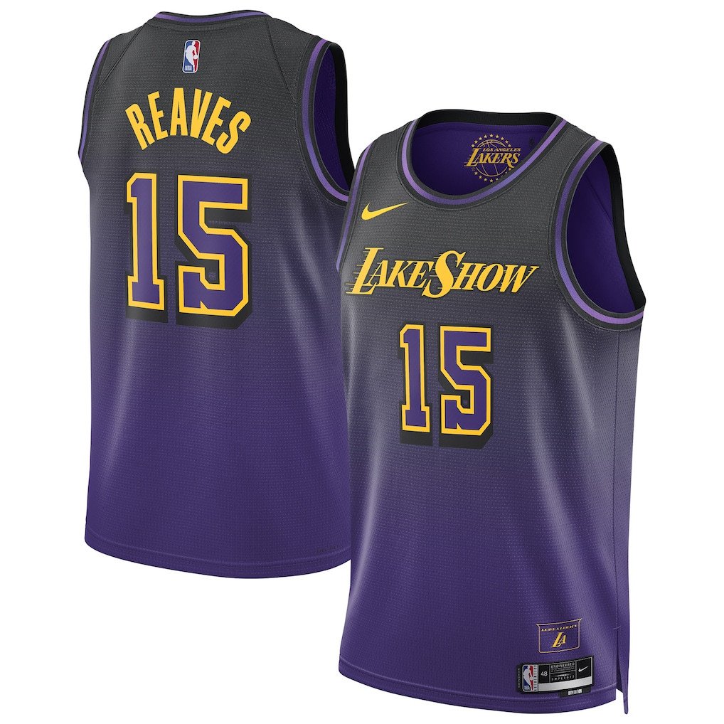 Austin Reaves 15 Los Angeles Lakers Unisex 2024/25 Swingman City Edition Jersey Purple - Gohipanda