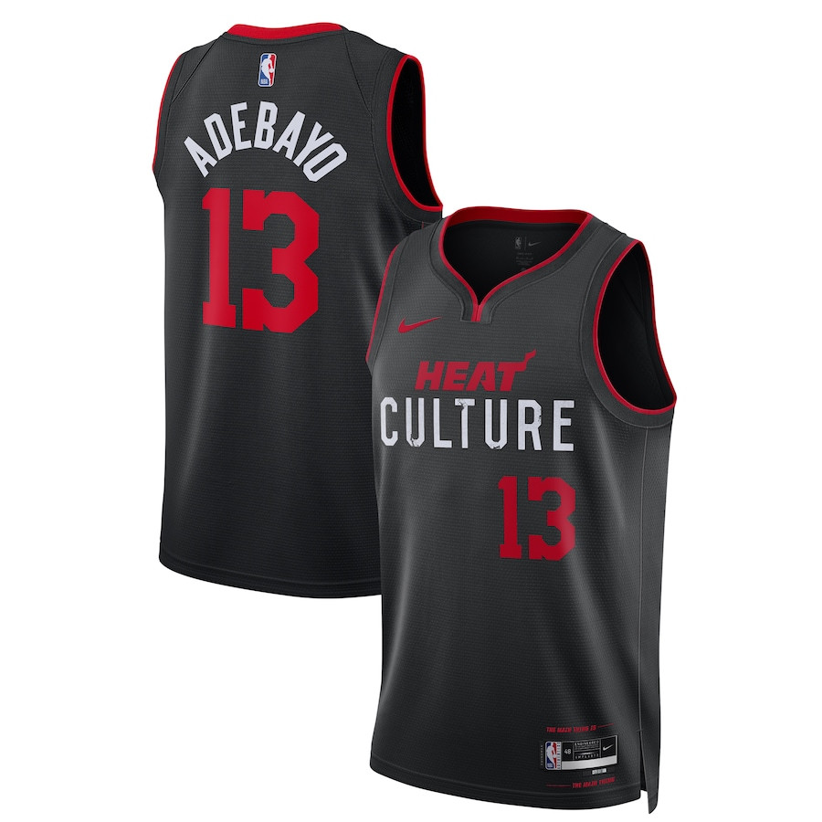 Bam Adebayo 13 Miami Heat 2023/24 City Edition Swingman Jersey Unisex Black - Gohipanda