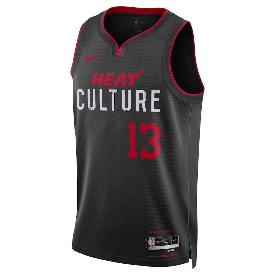 Bam Adebayo 13 Miami Heat 2023/24 City Edition Swingman Jersey Unisex Black - Gohipanda - Image 2