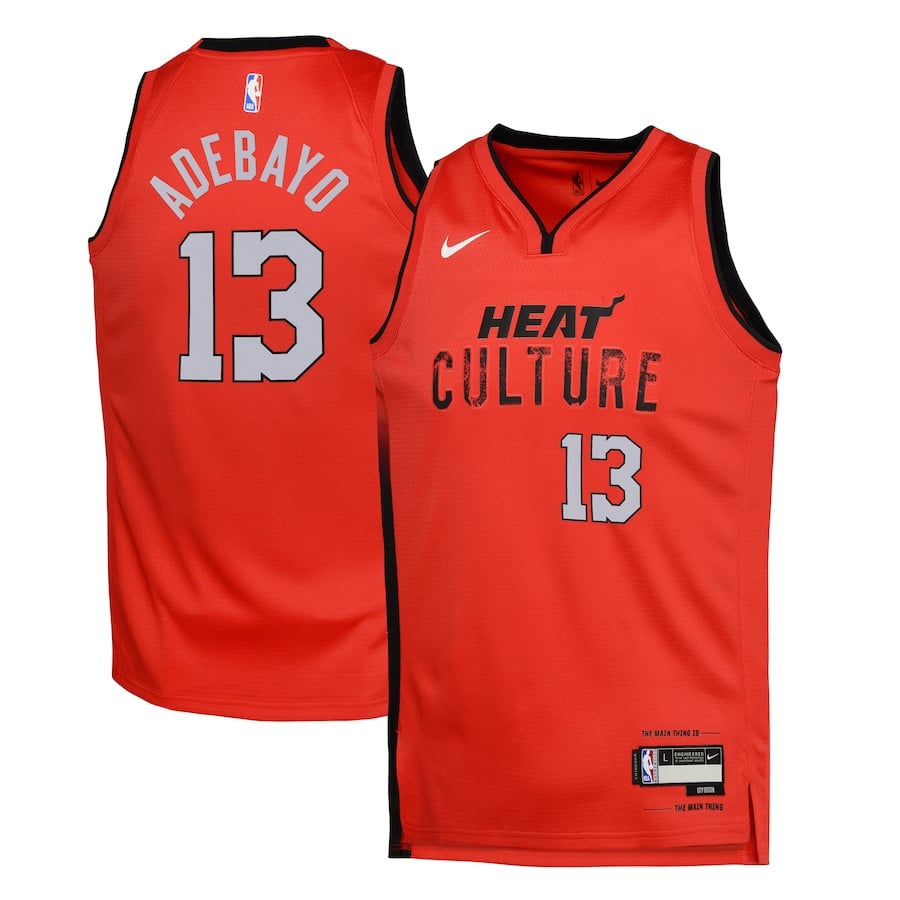 Bam Adebayo 13 Miami Heat 2024/25 Swingman Jersey City Edition Red - Gohipanda
