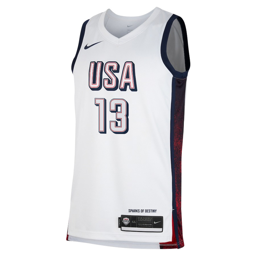 Bam Adebayo 13 USA Basketball 2024 Swingman Player Jersey White Unisex Adult - Gohipanda - Image 3