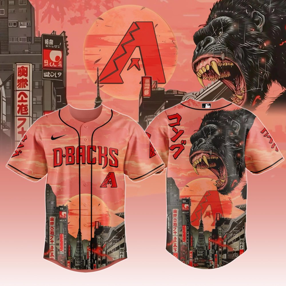 Gohipanda - Arizona Diamondbacks Mlb X Kong Collection 1 Baseball Jersey - Moodontee - Sports & More