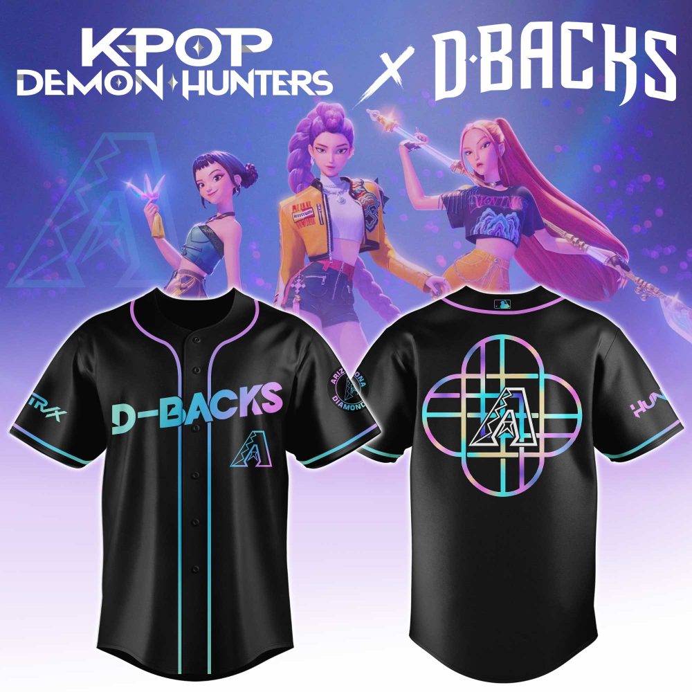 Gohipanda - Arizona Diamondbacks Mlb X Kpop Demon Hunters Huntrx Baseball Jersey - Moodontee - Sports & More