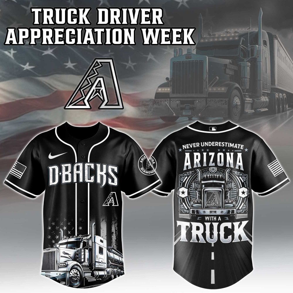 Gohipanda - Arizona Diamondbacks Mlb X Nation Truck Driver Appreciation Week Limited Edition Jersey