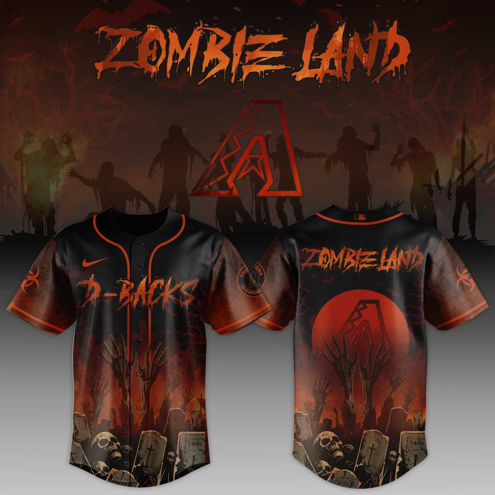 Gohipanda - Arizona Diamondbacks Mlb X Zombieland Baseball Jersey