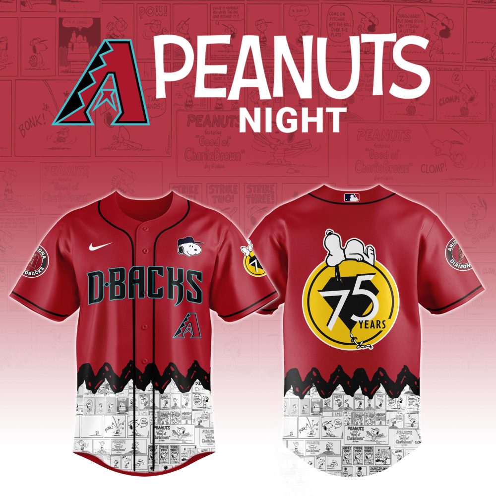Gohipanda - Arizona Diamondbacks X Peanuts Night Jersey