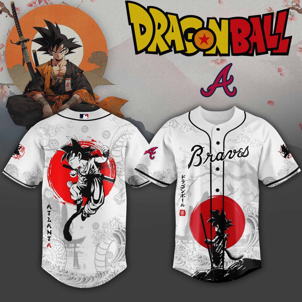 Gohipanda - Atlanta Braves Mlb X Dragon Ball Super Saiyan Baseball Jersey Collection
