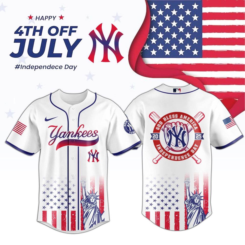 Gohipanda - Mlb New York Yankees Special Independence Day Custom Baseball Jersey