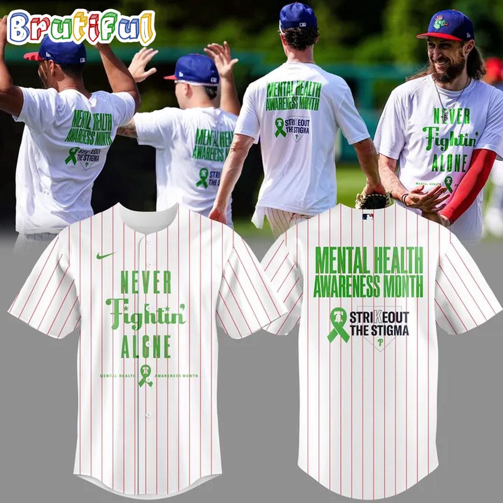 Gohipanda - Philadelphia Phillies Mental Health Awareness Month 2025 Baseball Jersey