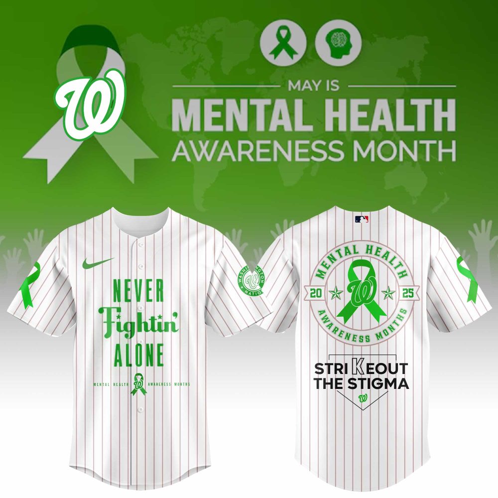Gohipanda - Washington Nationals Special Mental Health Awareness Week Limited Edition Custom Baseball Jersey