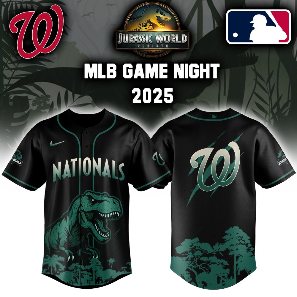 Gohipanda - Washington Nationals X Mlb Jurassic World Custom Baseball Jersey