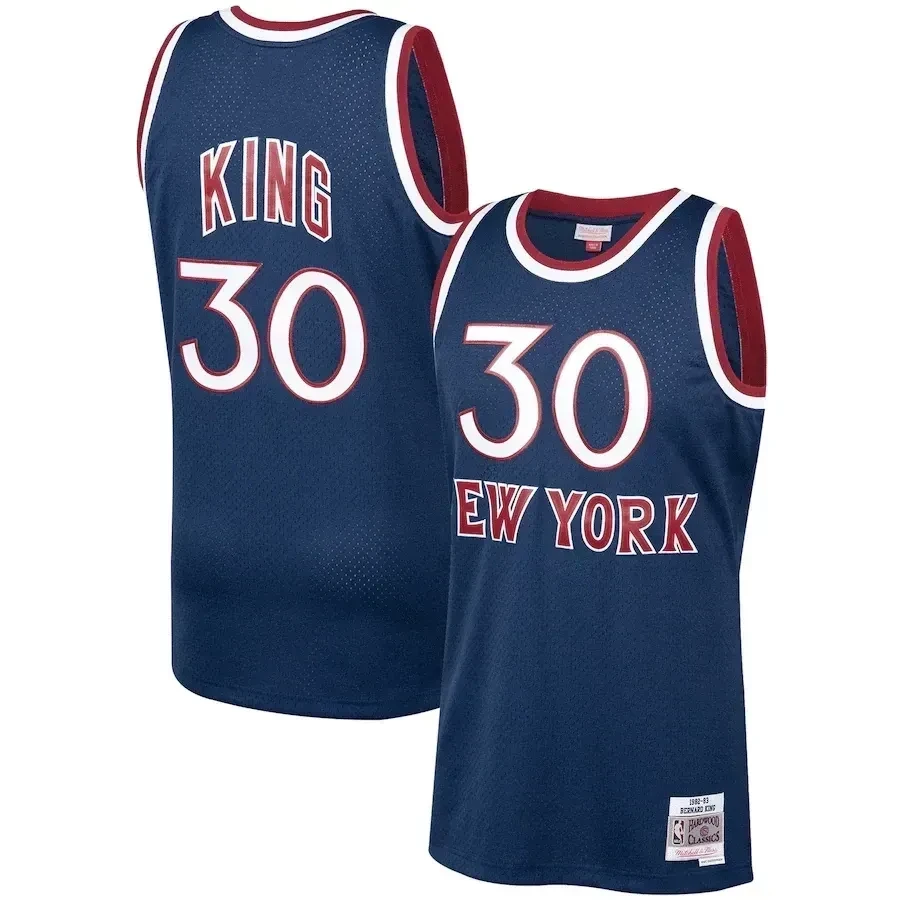 Bernard King New York Knicks Mitchell & Ness 1982-83 Hardwood Classics Swingman Jersey - Navy - Gohipanda