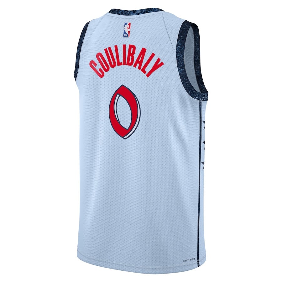 Bilal Coulibaly Washington Wizards Unisex 2024/25 City Edition Swingman Jersey Powder Blue - Gohipanda - Image 3