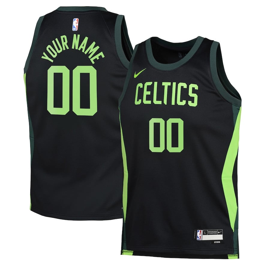 Boston Celtics 2024/25 Swingman Custom Jersey City Edition Black - Gohipanda