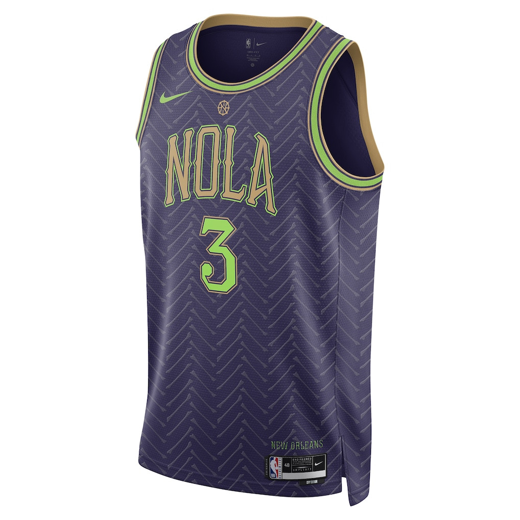 CJ McCollum New Orleans Pelicans Unisex 2024/25 City Edition Swingman Jersey Purple - Gohipanda - Image 2