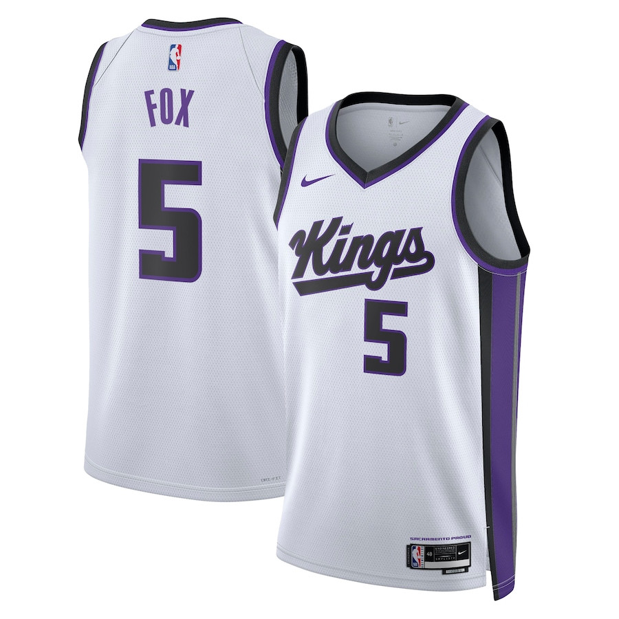 De'Aaron Fox 5 Sacramento Kings Unisex Swingman Jersey Association Edition White - Gohipanda